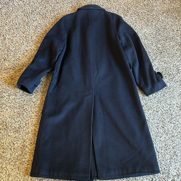 Cashmere & Wool Women’s Navy Classic Long Overcoat Size 12 - Picture 4 of 16